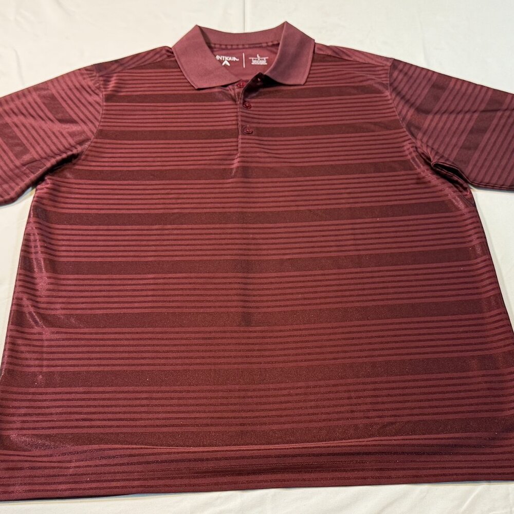 Antigua Men’s Cabernet Polo Golf Shirt, Size L, EUC